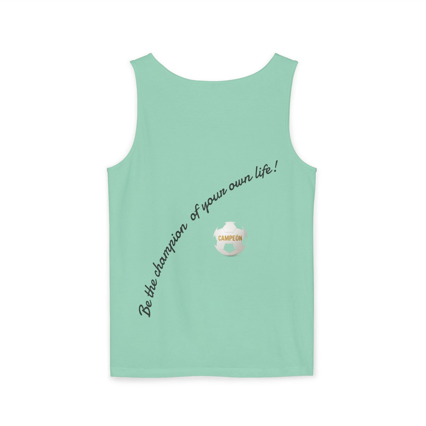 Soccer Champion Tank Top, Unisex Sports Shirt, Athletic Wear, Summer Apparel, Gift for Sports Lovers, Champion's Motto Top