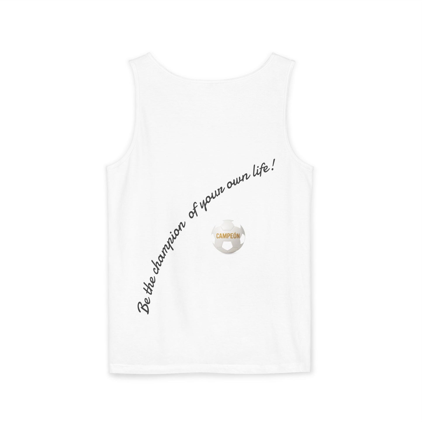 Soccer Champion Tank Top, Unisex Sports Shirt, Athletic Wear, Summer Apparel, Gift for Sports Lovers, Champion's Motto Top