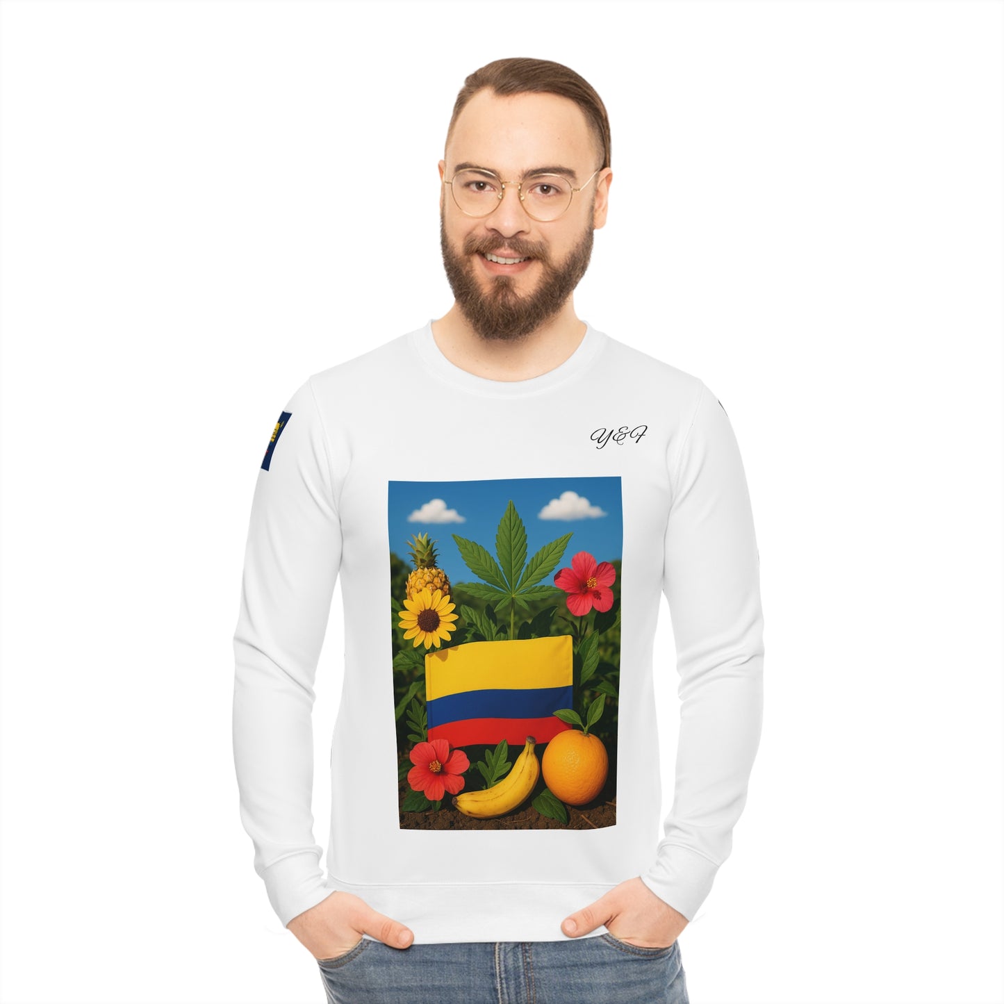 Colombian Soul Lightweight Sweatshirt, Tropical Vibe, Travel Apparel, Gift for Her, Summer Wardrobe, Cozy Fashion