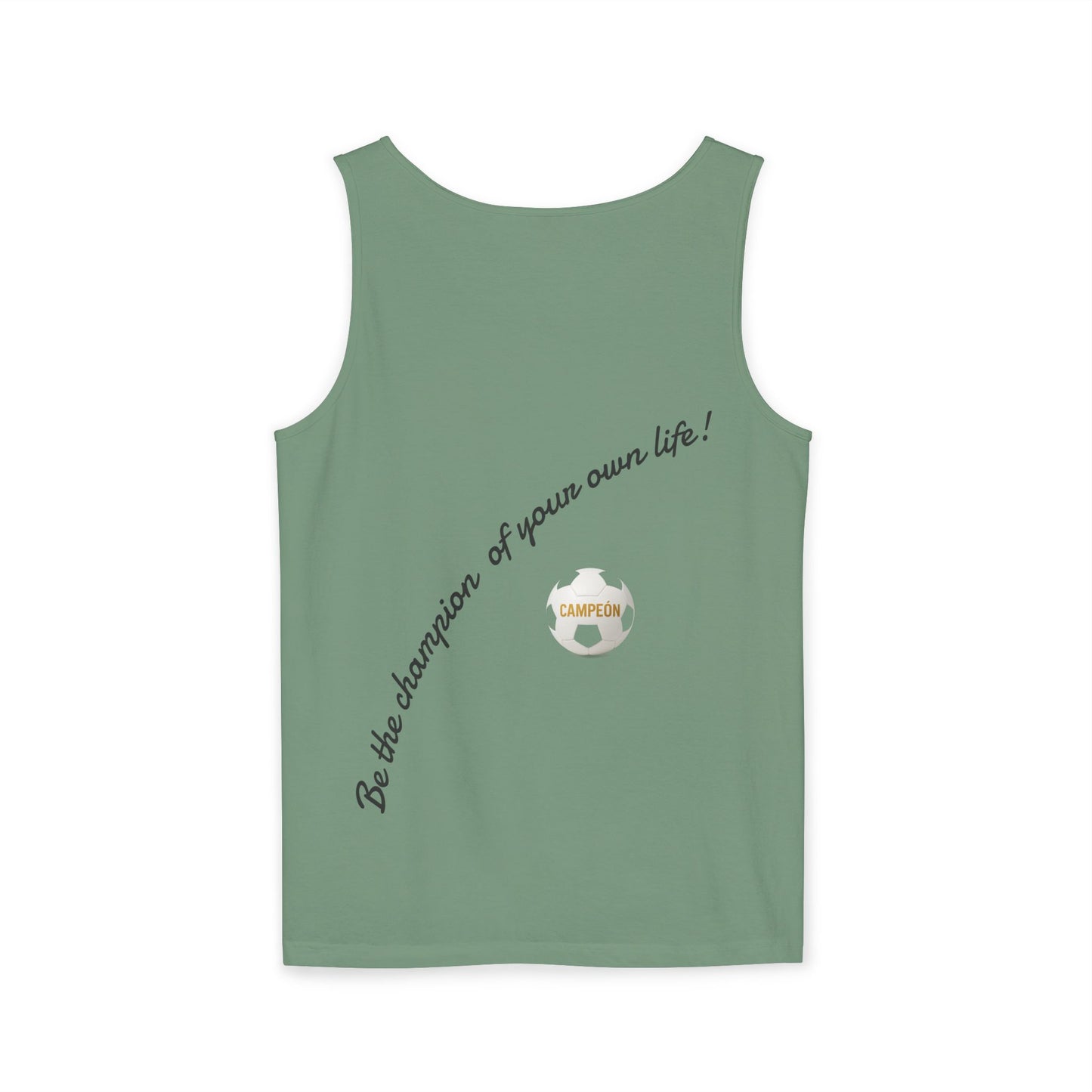 Soccer Champion Tank Top, Unisex Sports Shirt, Athletic Wear, Summer Apparel, Gift for Sports Lovers, Champion's Motto Top