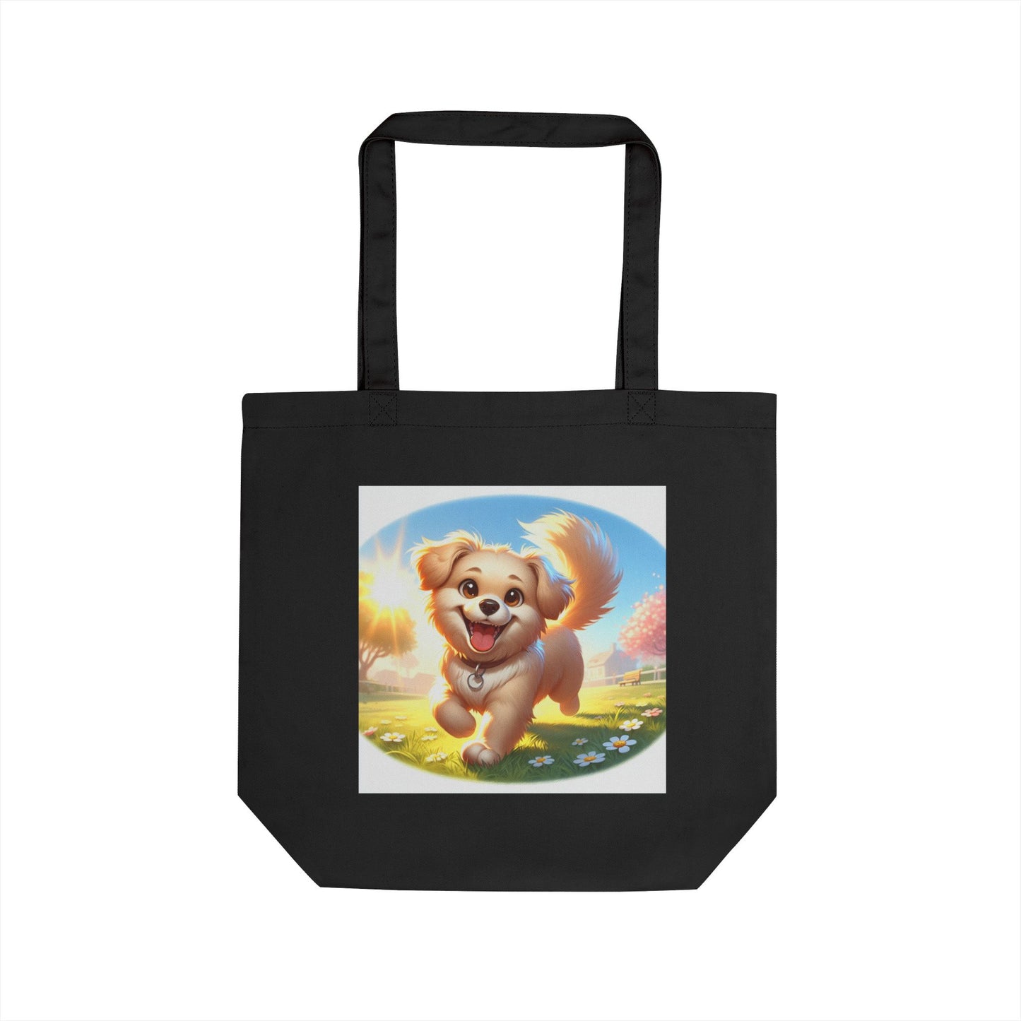 Playful Eco Tote Bag for Dog Lovers, Cute Dog Art, Reusable Shopping Bag, Pet Accessory, Gift for Pet Owners, Summer Outing Bag