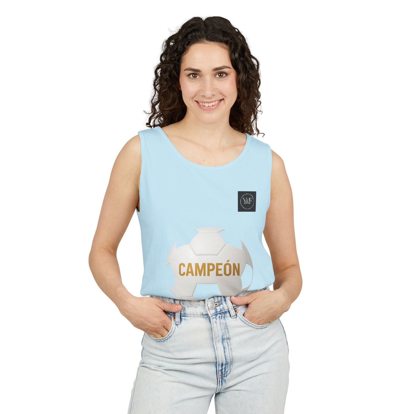 Soccer Champion Tank Top, Unisex Sports Shirt, Athletic Wear, Summer Apparel, Gift for Sports Lovers, Champion's Motto Top