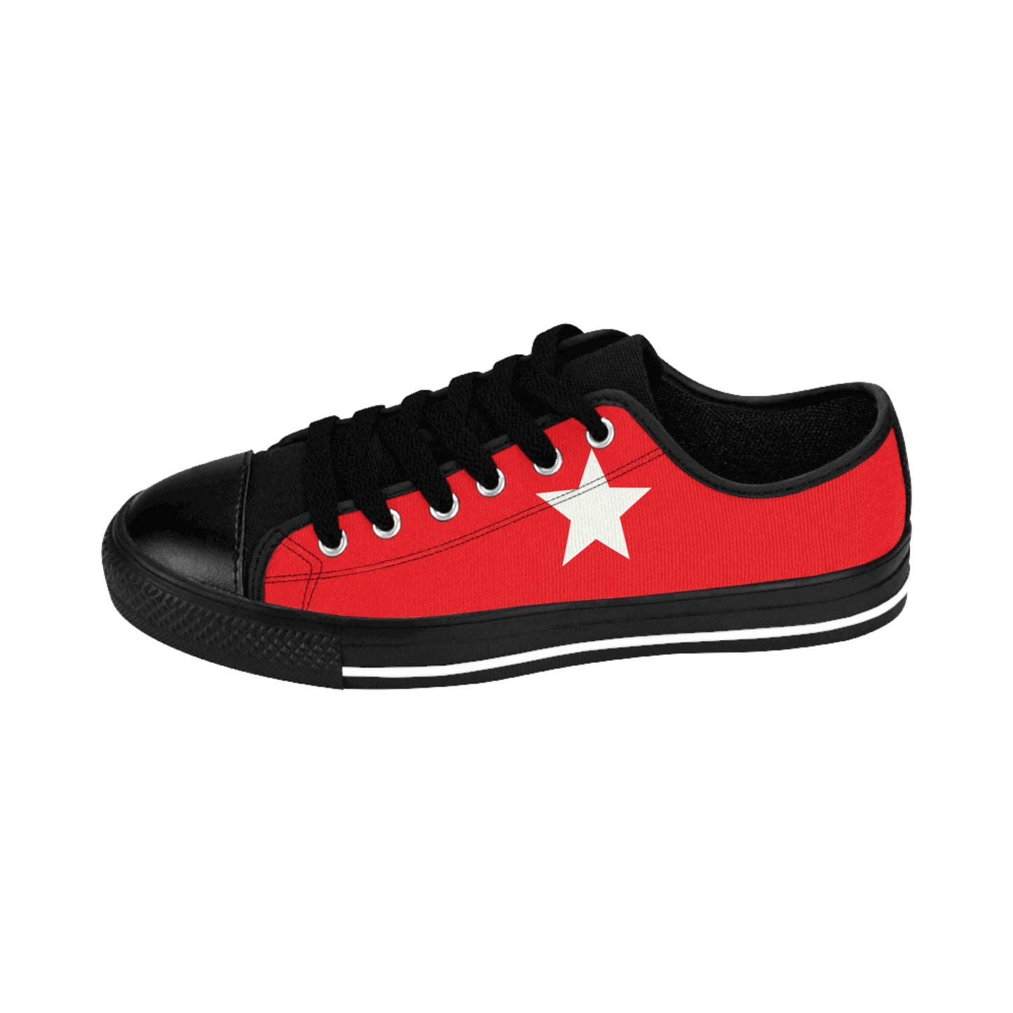 Stylish Red Star Sneakers for Men, Casual Footwear, Trendy Sneakers, Everyday Style, Gift for Him, Athletic Shoes