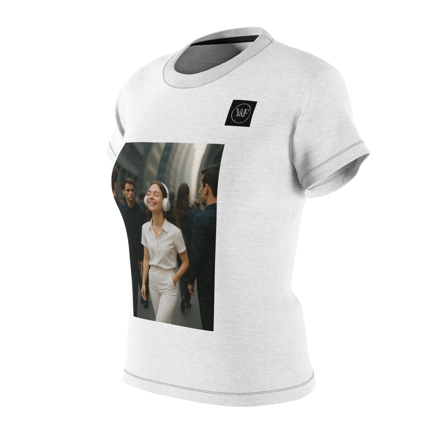 Chic Urban Women's Cut & Sew Tee, Fashion Tee, Casual Wear, Stylish Shirt, Graphic Top, Modern Outfit, Trendy Apparel