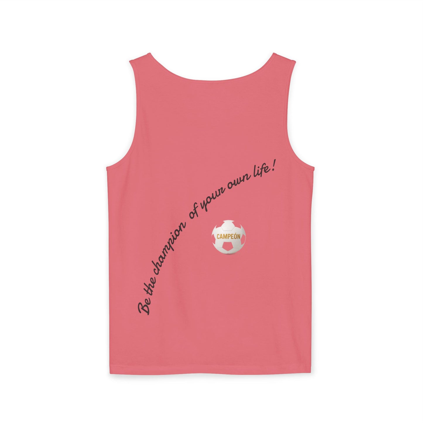 Soccer Champion Tank Top, Unisex Sports Shirt, Athletic Wear, Summer Apparel, Gift for Sports Lovers, Champion's Motto Top