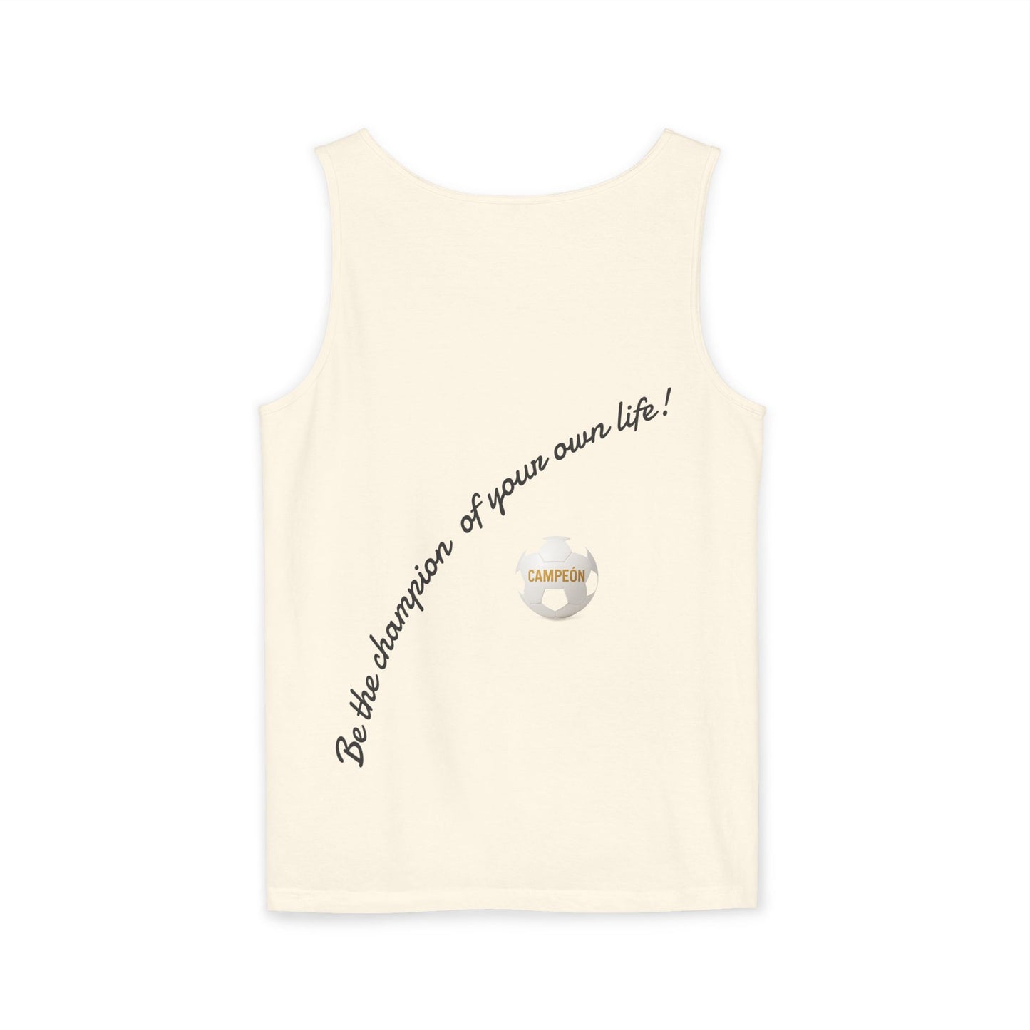 Soccer Champion Tank Top, Unisex Sports Shirt, Athletic Wear, Summer Apparel, Gift for Sports Lovers, Champion's Motto Top