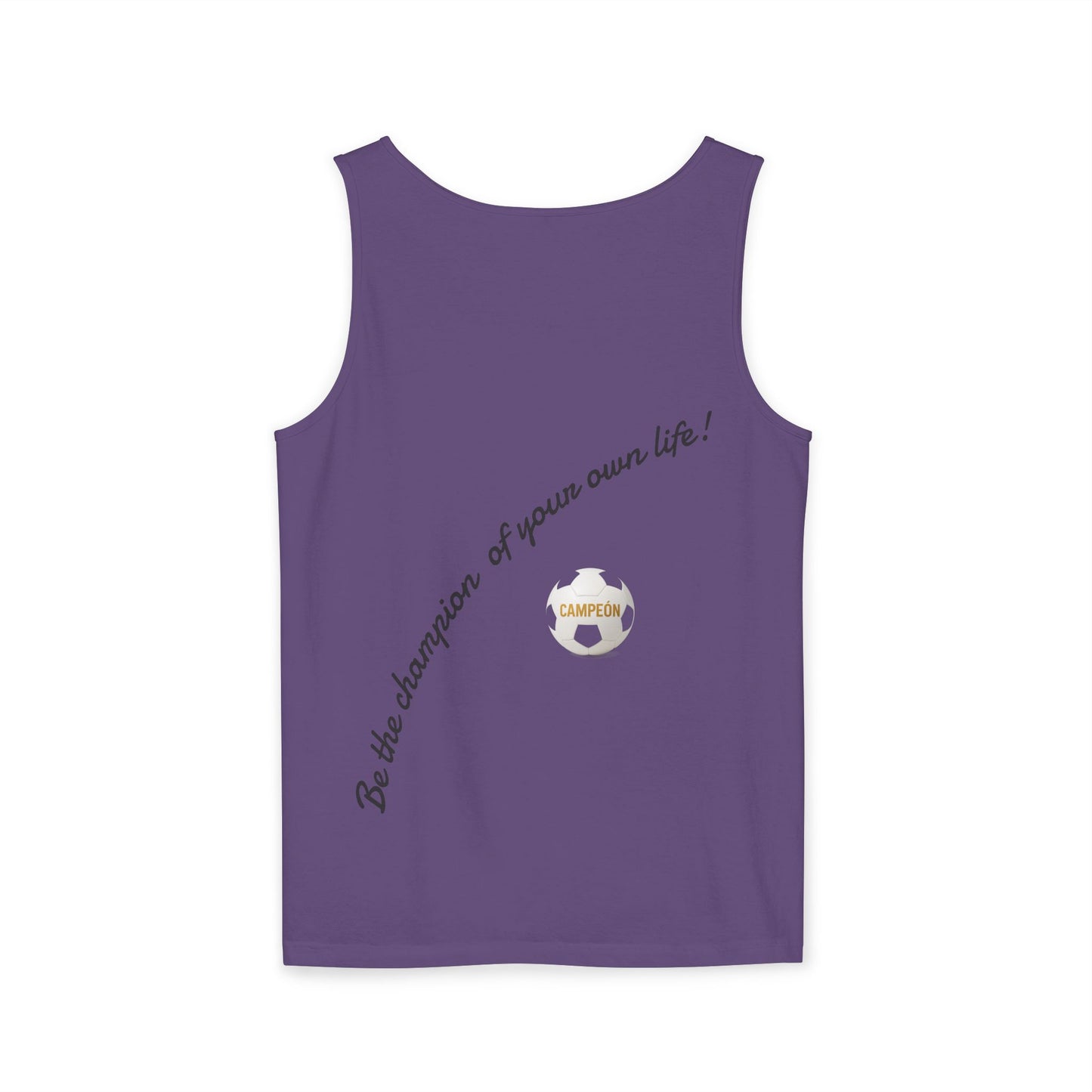 Soccer Champion Tank Top, Unisex Sports Shirt, Athletic Wear, Summer Apparel, Gift for Sports Lovers, Champion's Motto Top