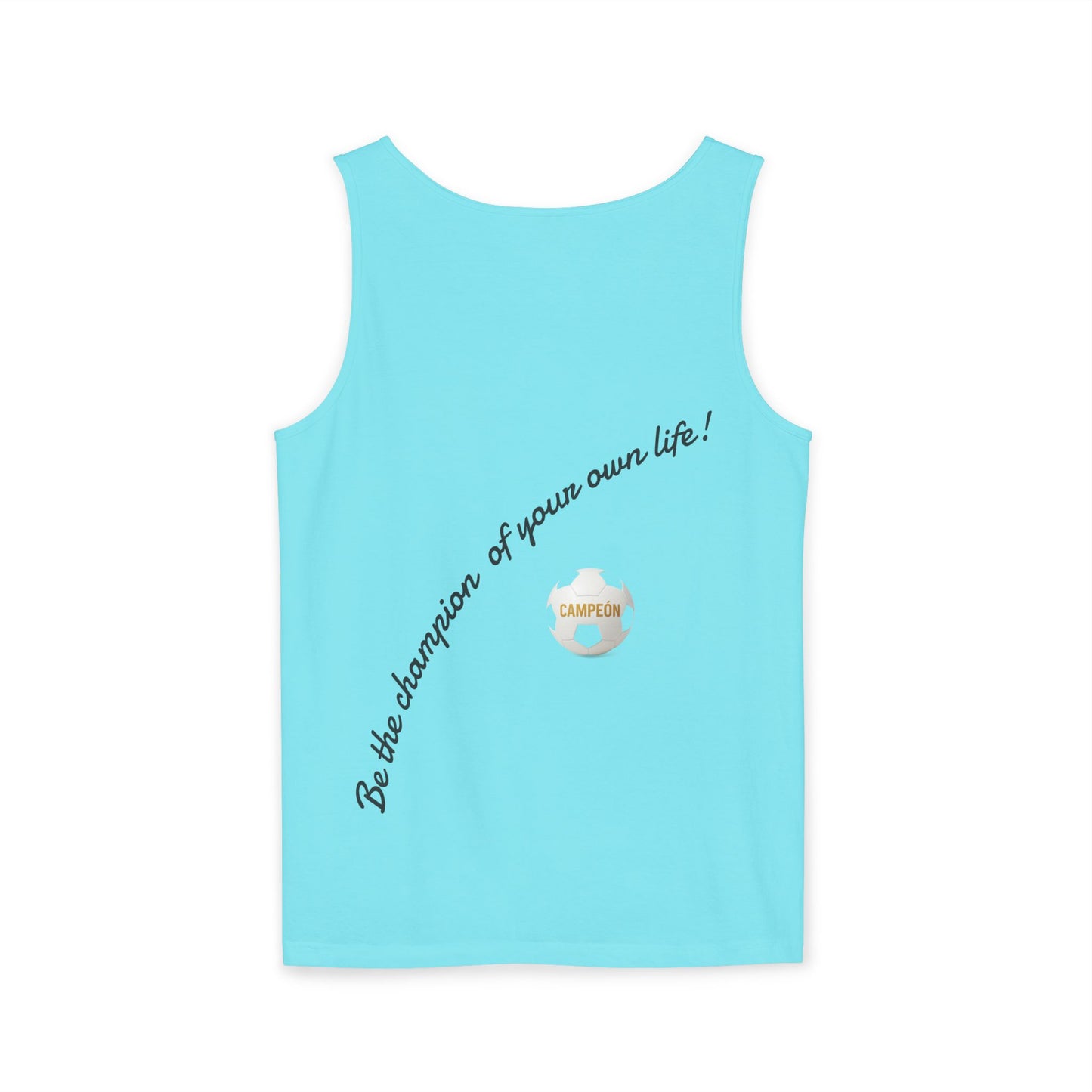 Soccer Champion Tank Top, Unisex Sports Shirt, Athletic Wear, Summer Apparel, Gift for Sports Lovers, Champion's Motto Top