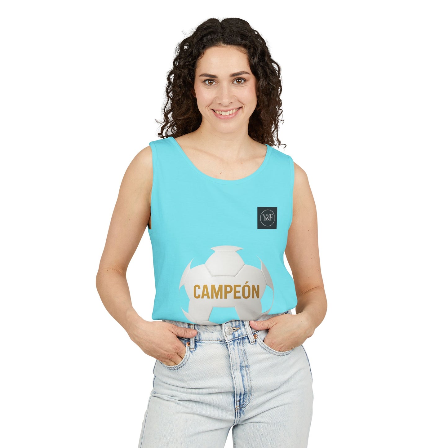Soccer Champion Tank Top, Unisex Sports Shirt, Athletic Wear, Summer Apparel, Gift for Sports Lovers, Champion's Motto Top