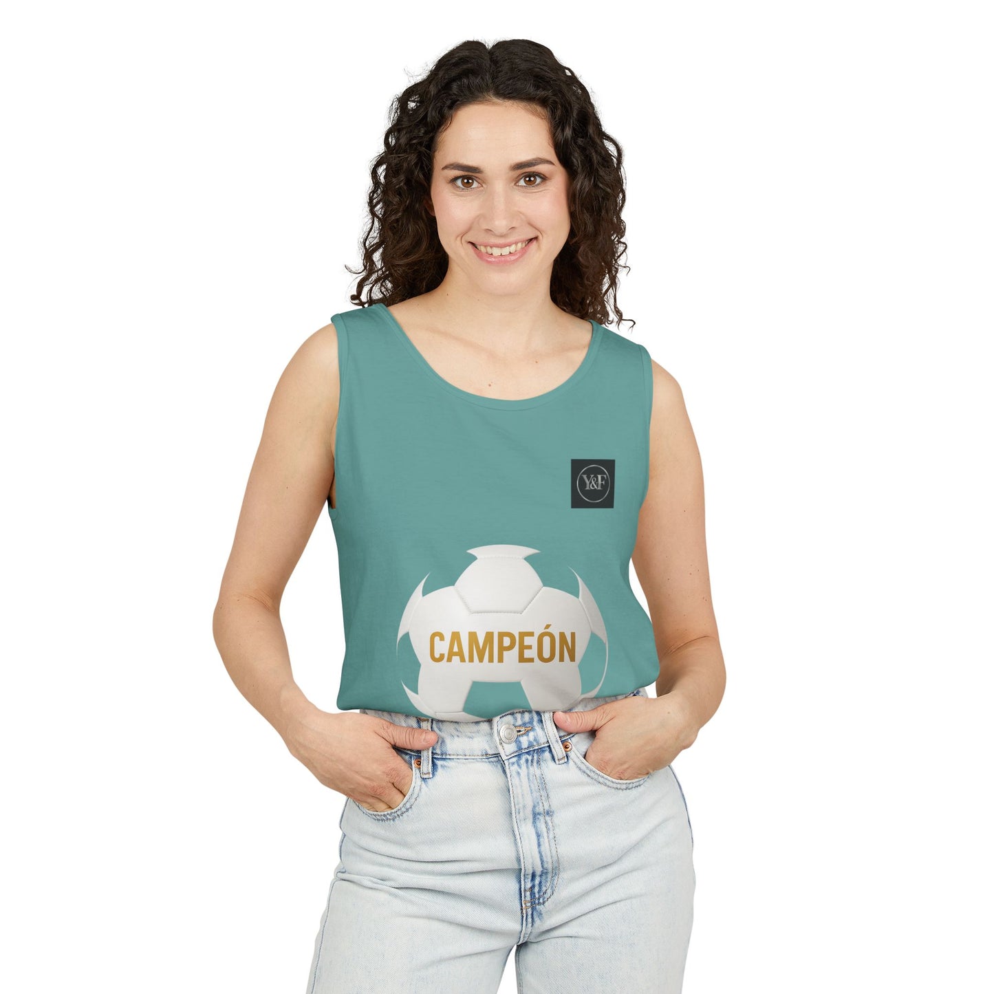 Soccer Champion Tank Top, Unisex Sports Shirt, Athletic Wear, Summer Apparel, Gift for Sports Lovers, Champion's Motto Top