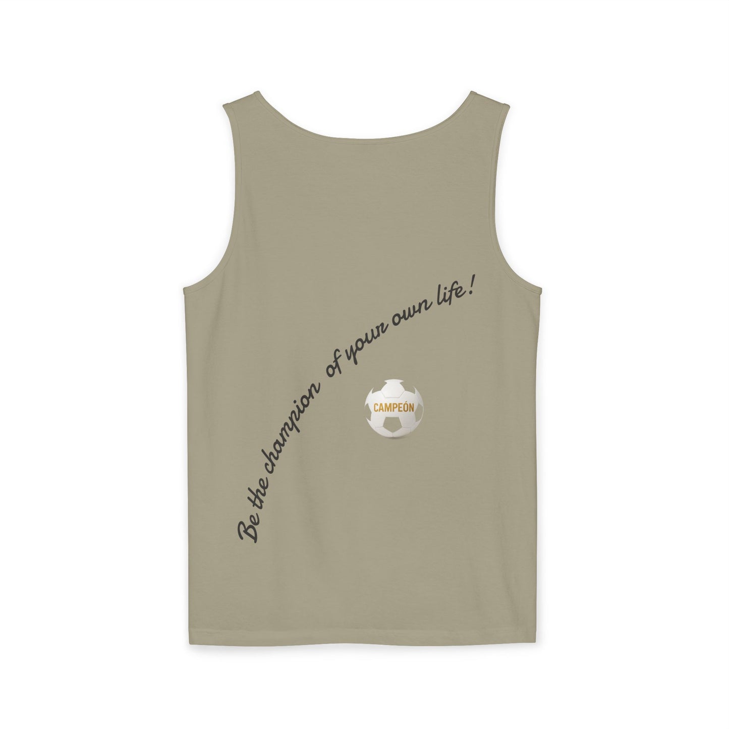Soccer Champion Tank Top, Unisex Sports Shirt, Athletic Wear, Summer Apparel, Gift for Sports Lovers, Champion's Motto Top