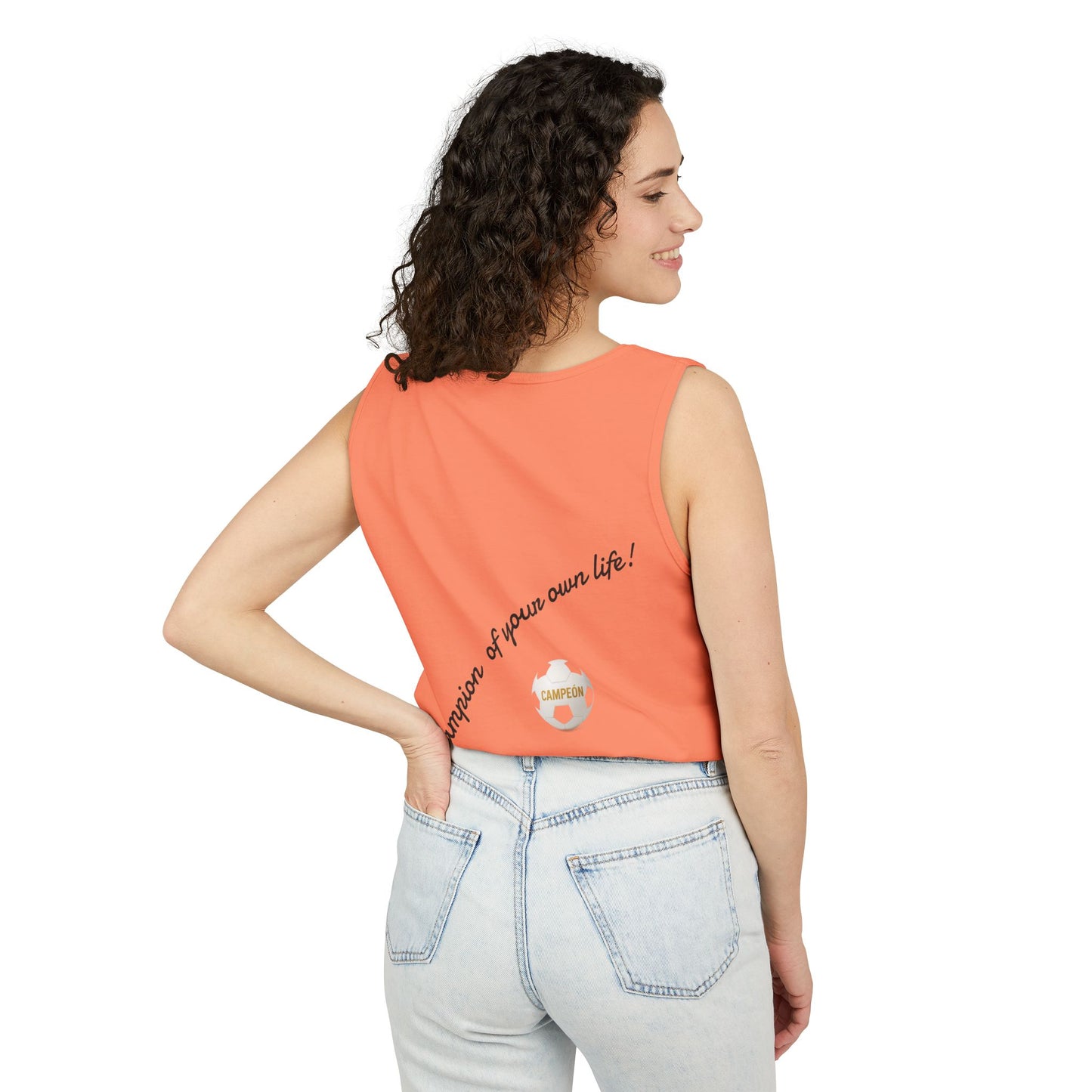 Soccer Champion Tank Top, Unisex Sports Shirt, Athletic Wear, Summer Apparel, Gift for Sports Lovers, Champion's Motto Top