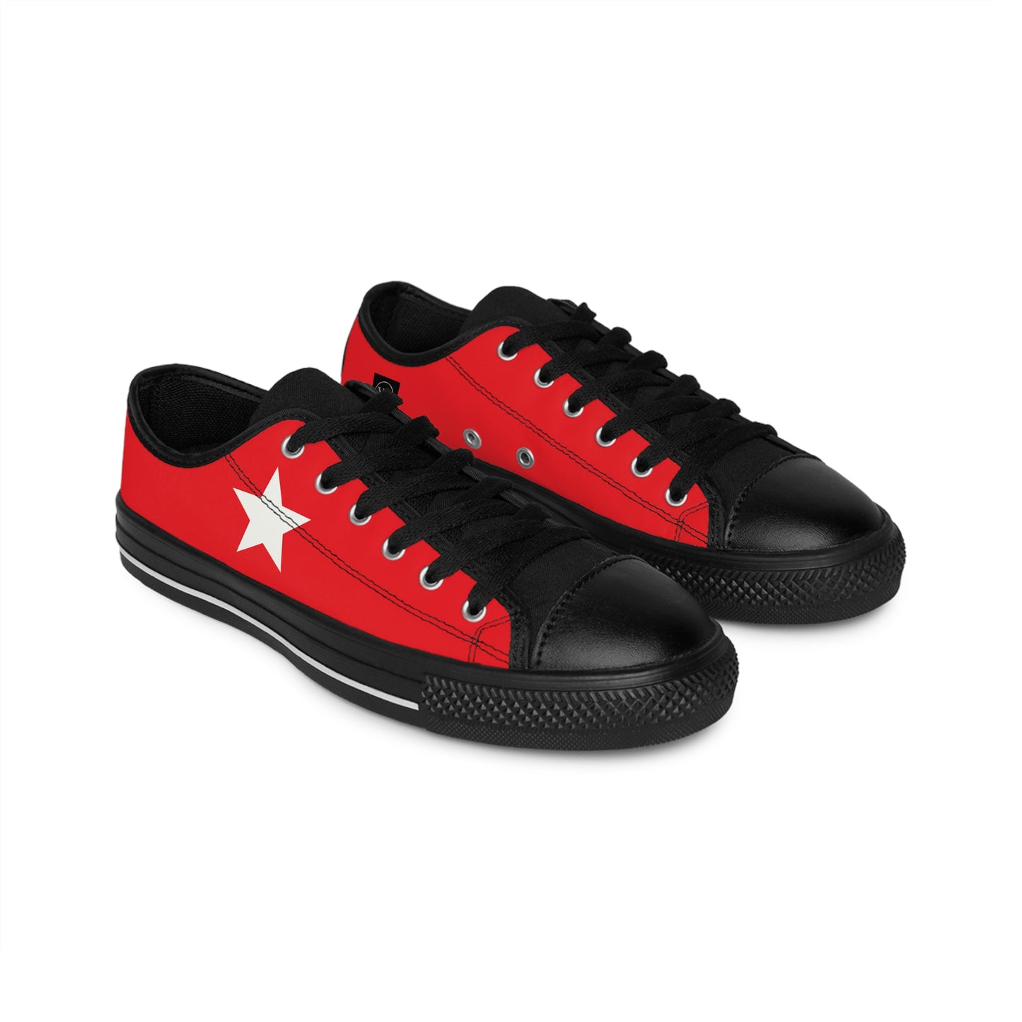 Stylish Red Star Sneakers for Men, Casual Footwear, Trendy Sneakers, Everyday Style, Gift for Him, Athletic Shoes