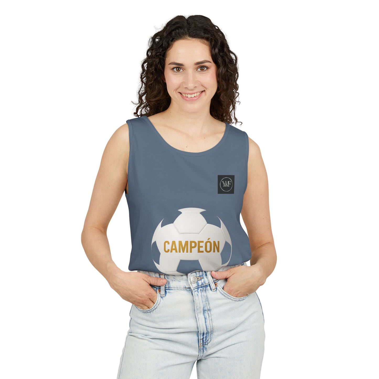Soccer Champion Tank Top, Unisex Sports Shirt, Athletic Wear, Summer Apparel, Gift for Sports Lovers, Champion's Motto Top