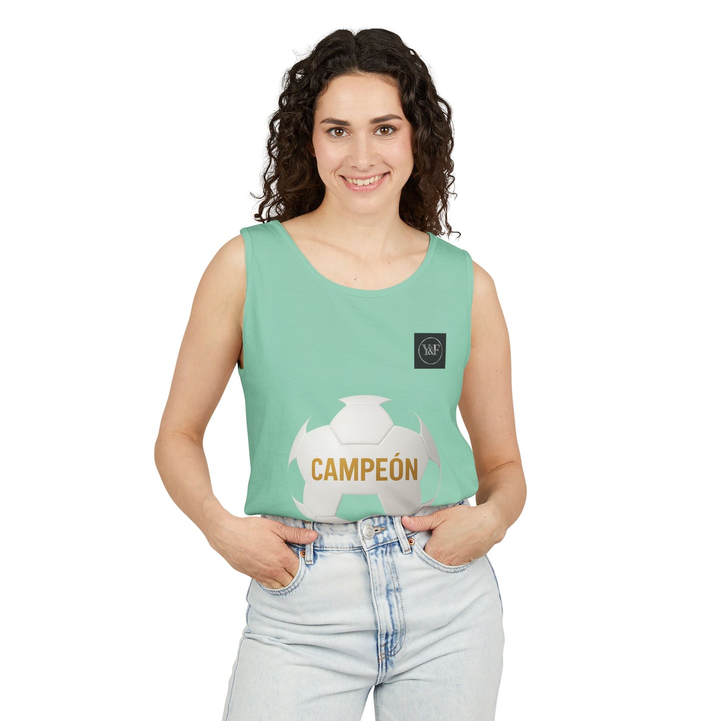 Soccer Champion Tank Top, Unisex Sports Shirt, Athletic Wear, Summer Apparel, Gift for Sports Lovers, Champion's Motto Top