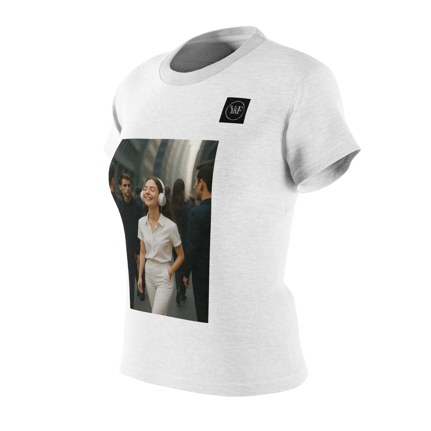 Chic Urban Women's Cut & Sew Tee, Fashion Tee, Casual Wear, Stylish Shirt, Graphic Top, Modern Outfit, Trendy Apparel