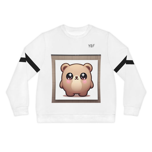 Adorable Bear Lightweight Sweatshirt, Cute Casual Wear, Gift for Animal Lovers, Cozy Street Style, Perfect for Friends & Family