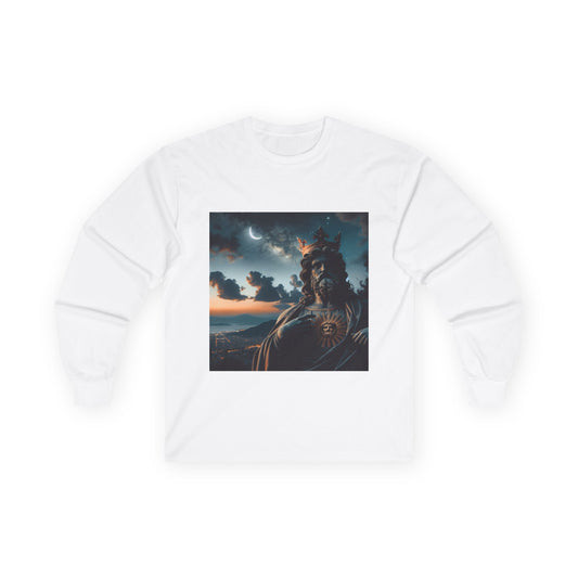 Artistic Long Sleeve Tee with Vintage Vibe, Perfect for Art Lovers, Unique Gift, Casual Wear, Fall Fashion, Cozy Layering