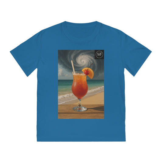 Beach Vibes Unisex Rocker T-Shirt, Summer Outfit, Vacation Apparel, Music Festival Tee, Gift for Beach Lovers, Tropical Drink Shirt