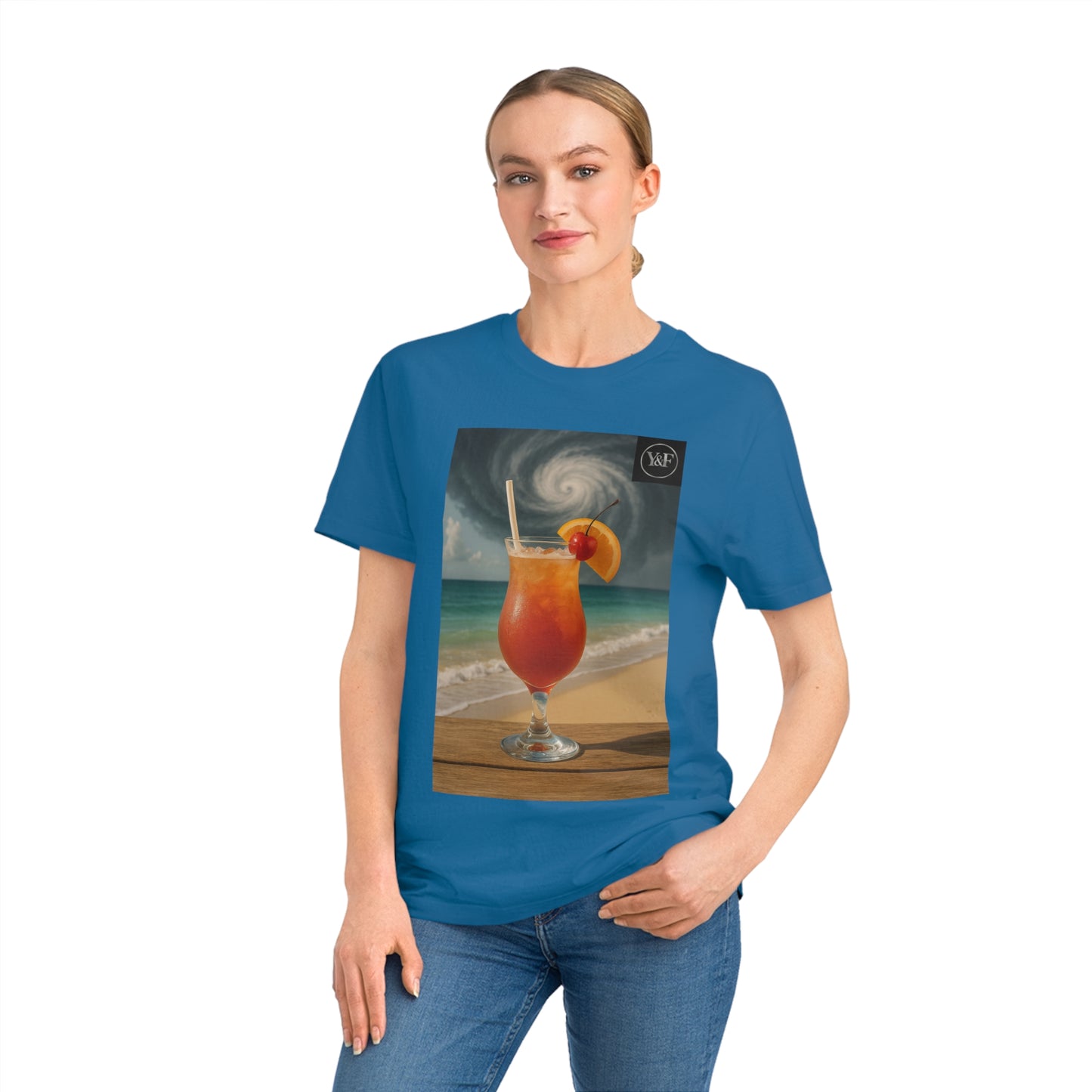 Beach Vibes Unisex Rocker T-Shirt, Summer Outfit, Vacation Apparel, Music Festival Tee, Gift for Beach Lovers, Tropical Drink Shirt