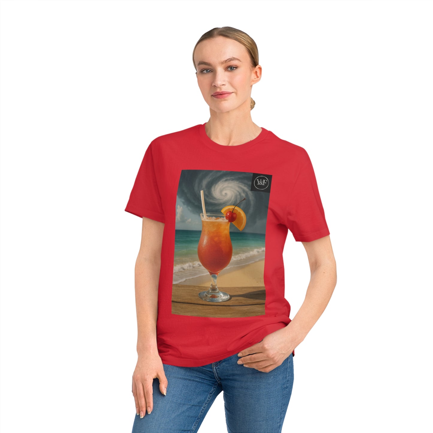 Beach Vibes Unisex Rocker T-Shirt, Summer Outfit, Vacation Apparel, Music Festival Tee, Gift for Beach Lovers, Tropical Drink Shirt