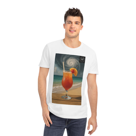 Beach Vibes Unisex Rocker T-Shirt, Summer Outfit, Vacation Apparel, Music Festival Tee, Gift for Beach Lovers, Tropical Drink Shirt