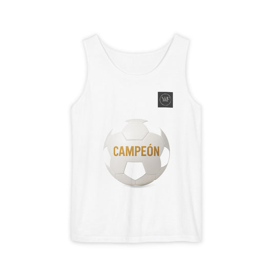 Soccer Champion Tank Top, Unisex Sports Shirt, Athletic Wear, Summer Apparel, Gift for Sports Lovers, Champion's Motto Top