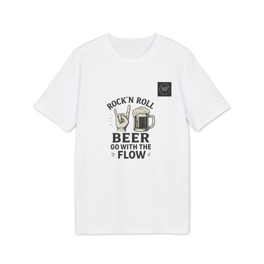 Rock 'n Roll Beer Flow T-Shirt | Unisex Vintage Style Tee for Music Lovers, Gift for Festivals, Concerts, Birthdays, Casual Wear