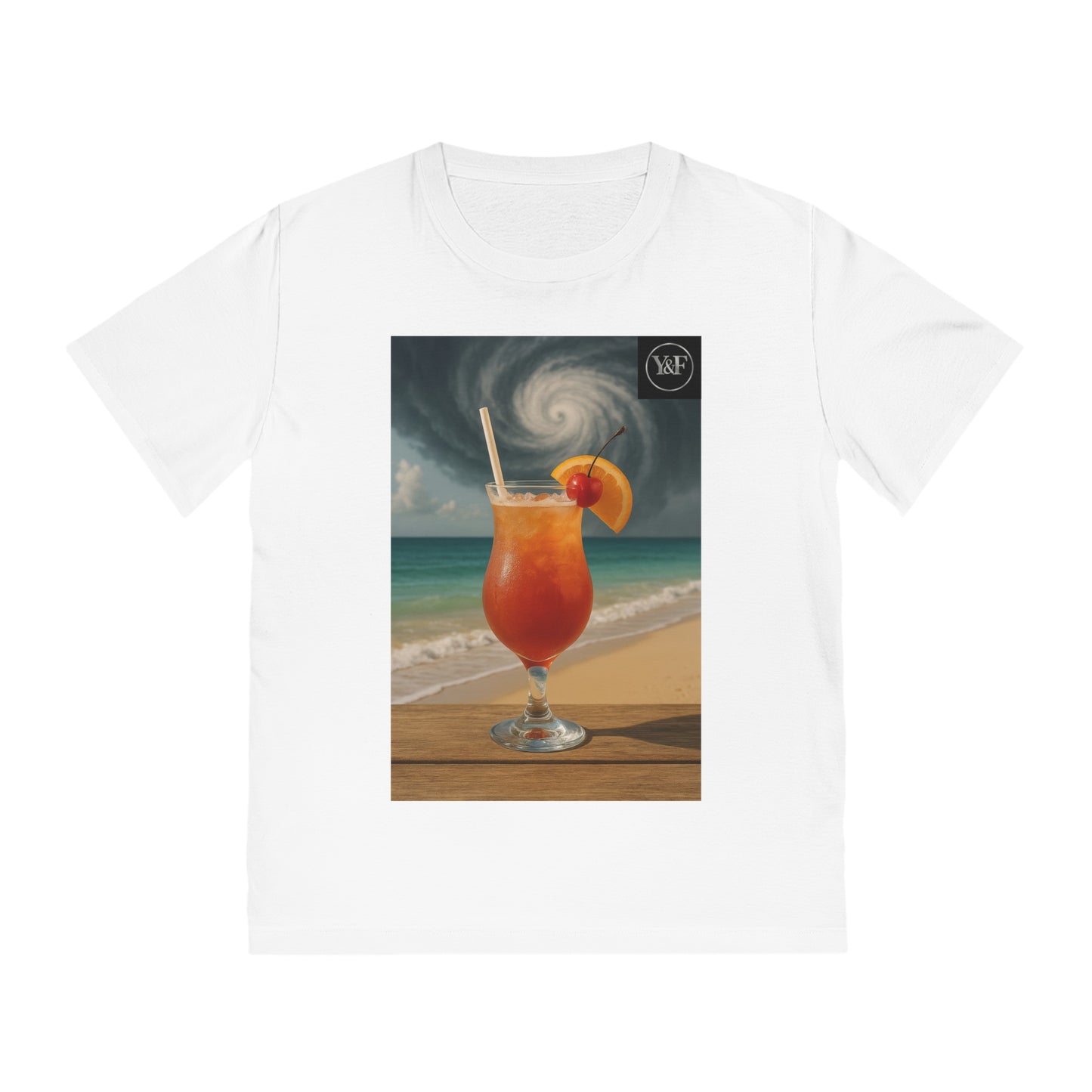 Beach Vibes Unisex Rocker T-Shirt, Summer Outfit, Vacation Apparel, Music Festival Tee, Gift for Beach Lovers, Tropical Drink Shirt