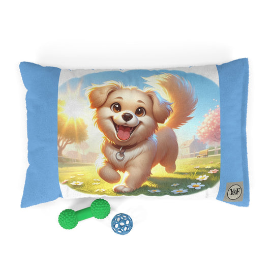 Happy Pooch Pet Bed - Cozy Dog Bed for Small Pets with Cute Puppy Design, Dog Lover Gift, Pet Bed for Home, Doggie Bed, Pet Accessories