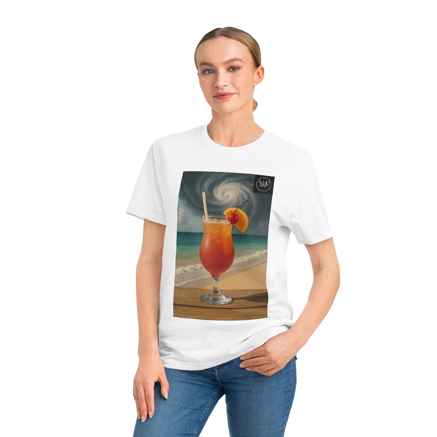 Beach Vibes Unisex Rocker T-Shirt, Summer Outfit, Vacation Apparel, Music Festival Tee, Gift for Beach Lovers, Tropical Drink Shirt