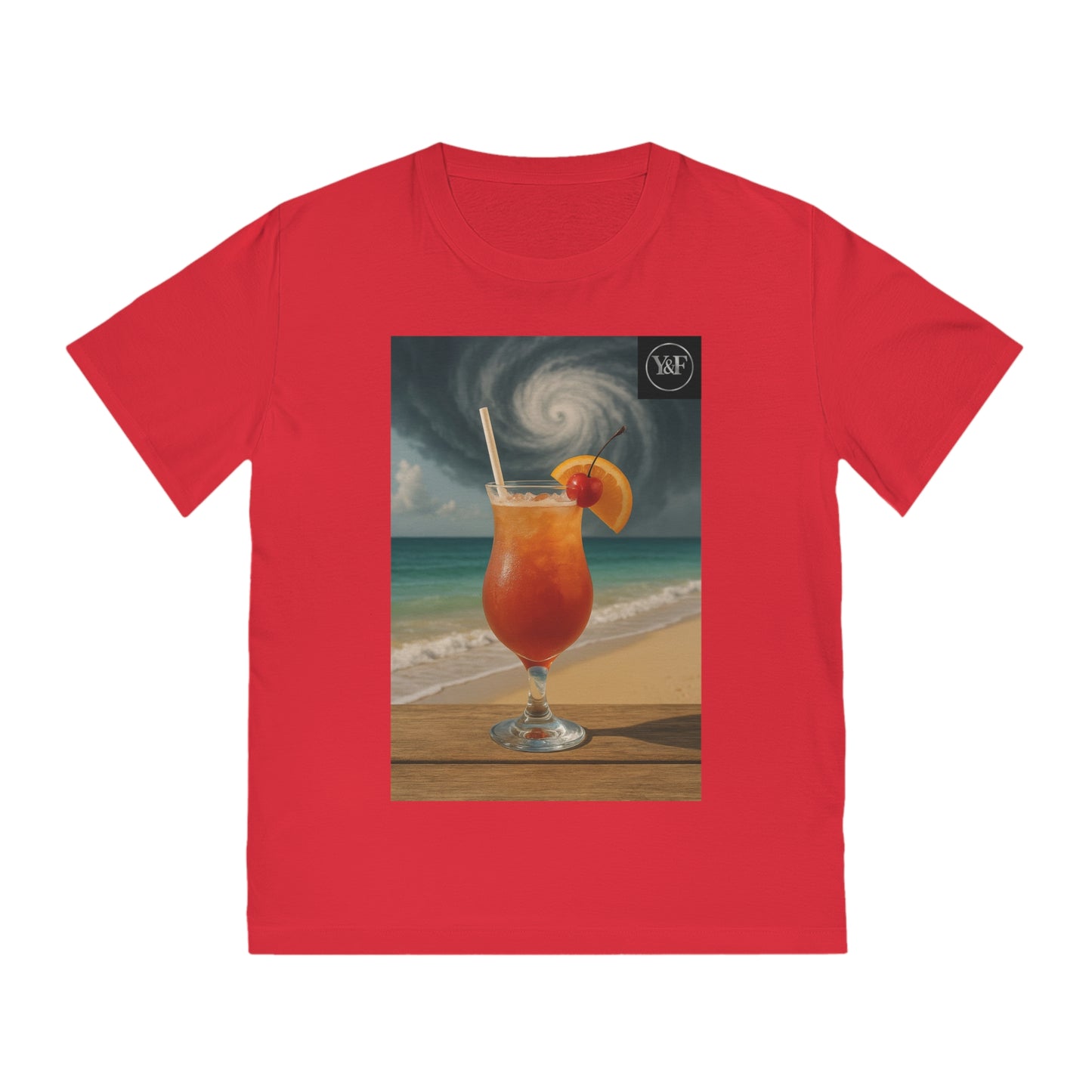 Beach Vibes Unisex Rocker T-Shirt, Summer Outfit, Vacation Apparel, Music Festival Tee, Gift for Beach Lovers, Tropical Drink Shirt